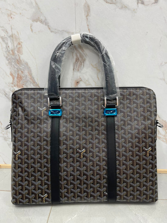 Premium Black Monogram Laptop & Handbag