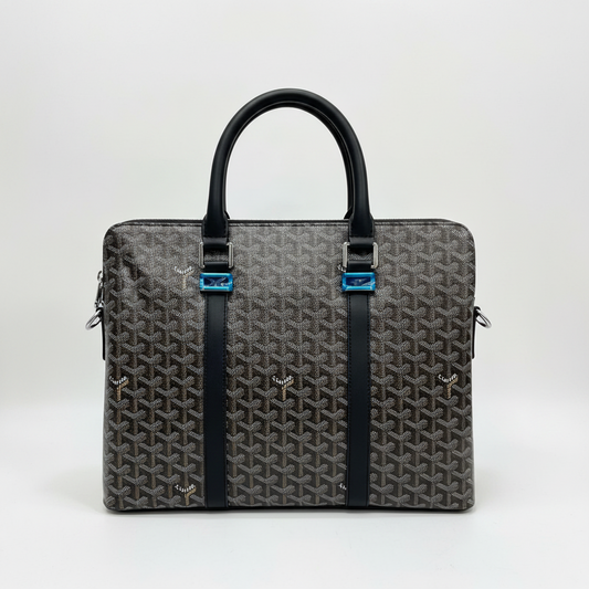 Premium Black Monogram Laptop & Handbag