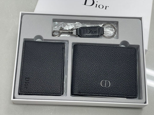 Men’s Luxury Wallet & Keychain Gift Set – 3-Piece Premium Gift Box