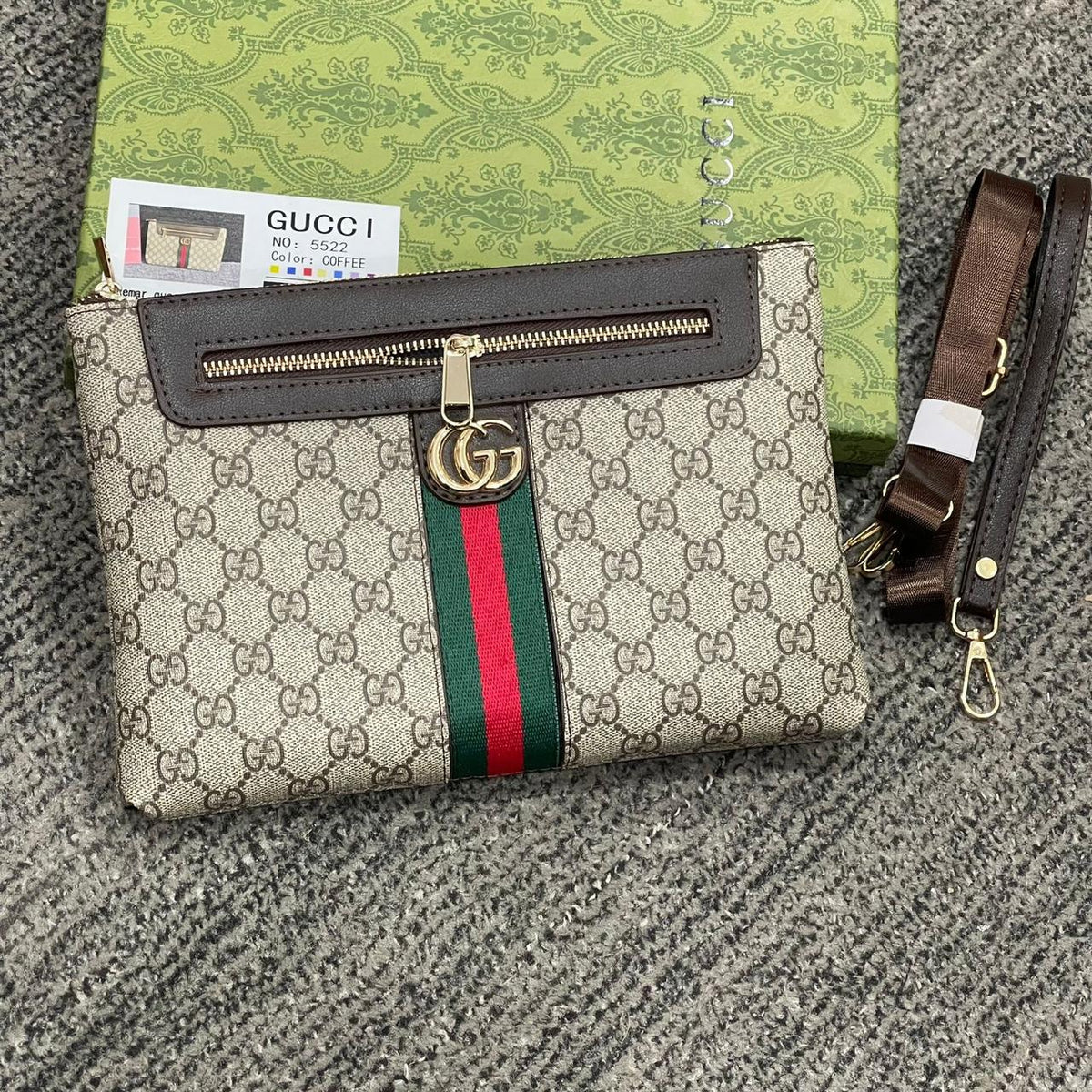 Premium Textured Crossbody Clutch Bag with Adjustable Strap