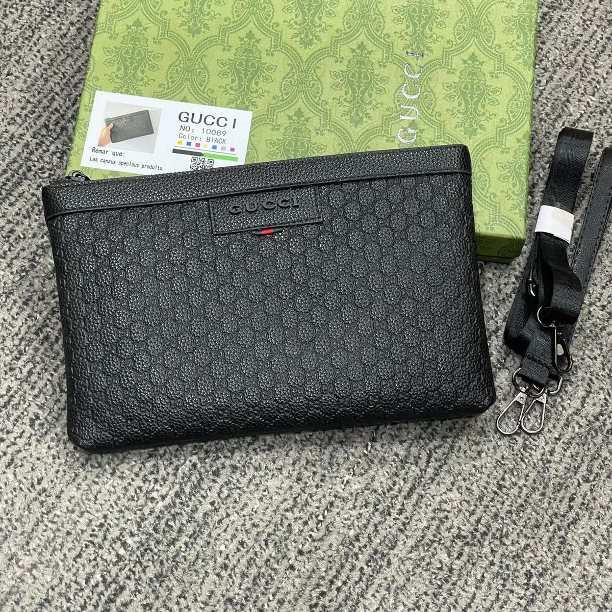 Premium Textured Crossbody Clutch Bag with Adjustable Strap