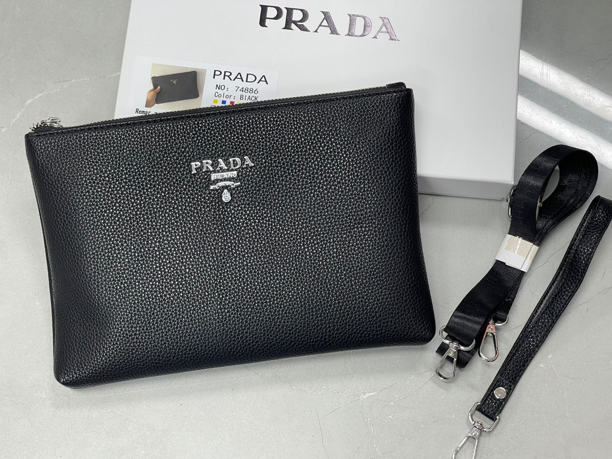 Premium Textured Crossbody Clutch Bag with Adjustable Strap