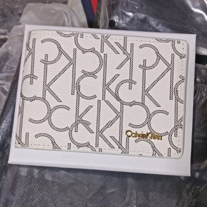 Designer Short Wallet For Men White