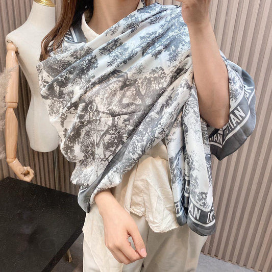 Luxury Monogram Printed Stoles for Women