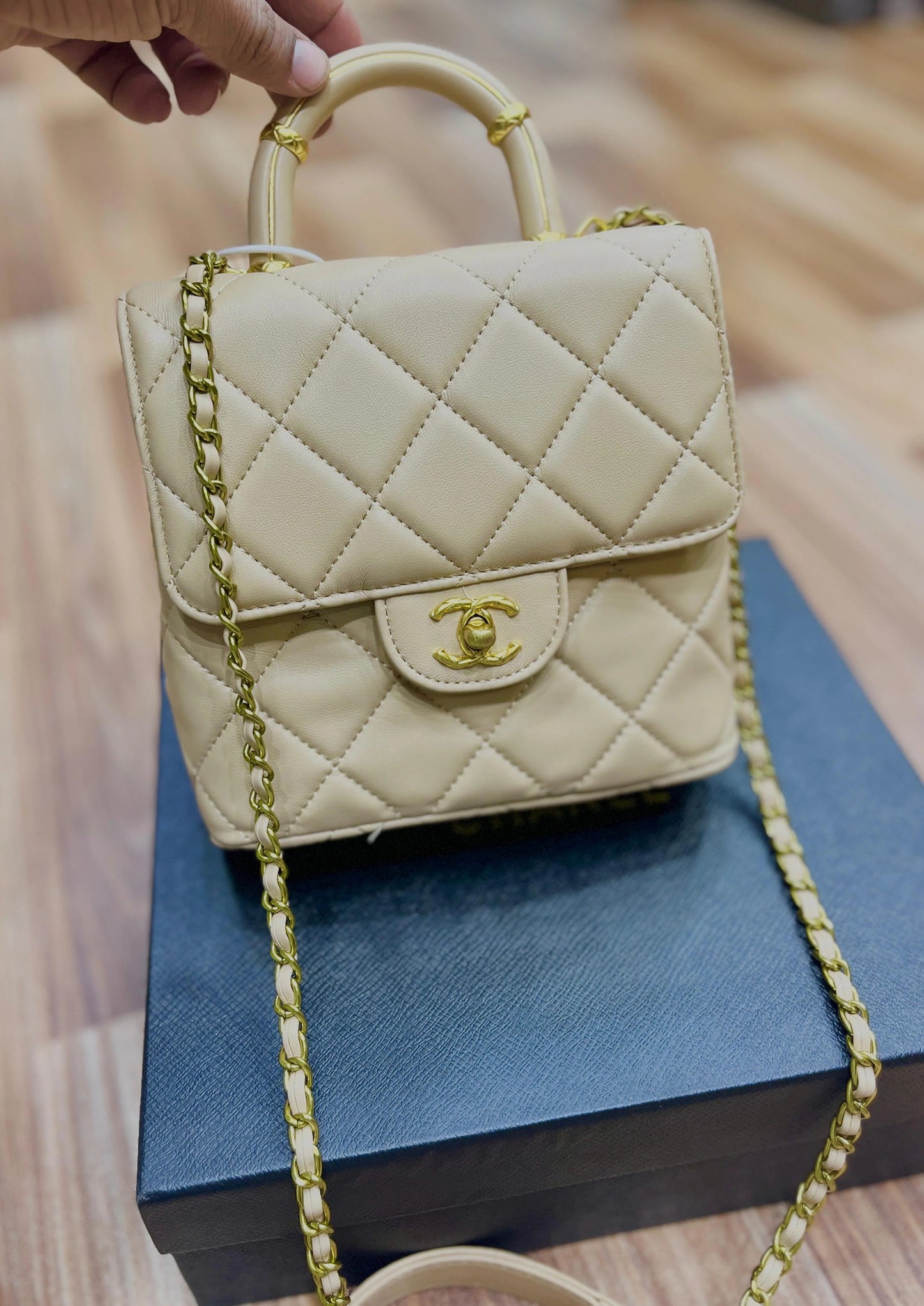 CHANEL Mini Square Top Handle Flap