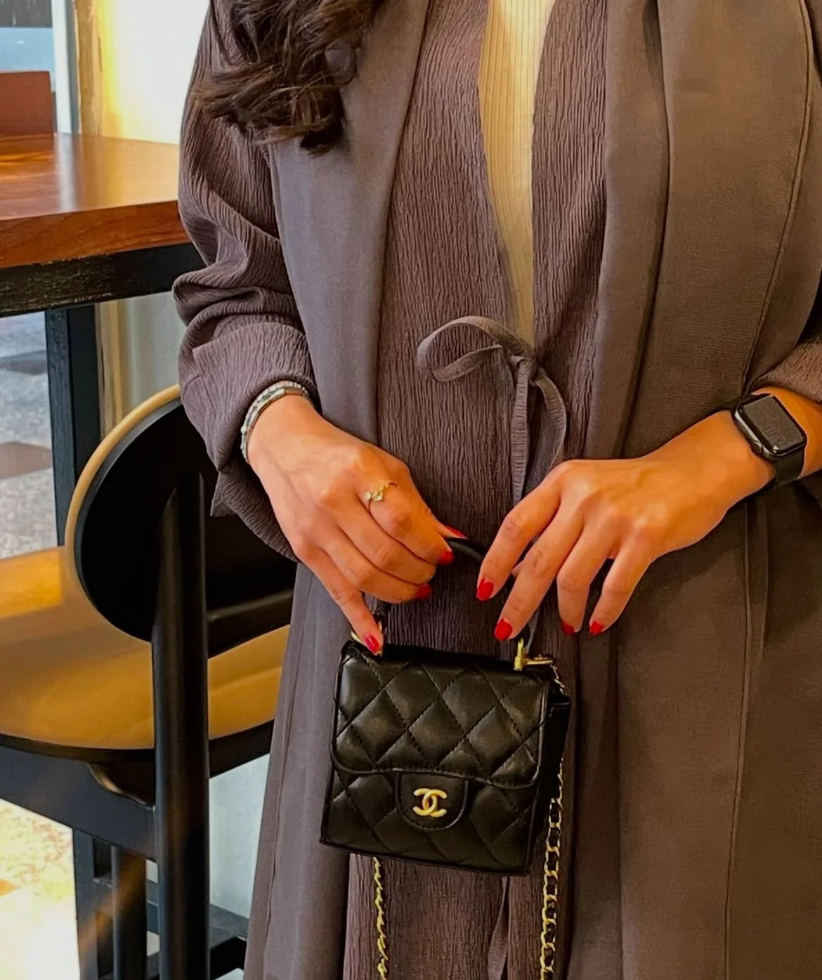 CHANEL Mini Square Top Handle Flap