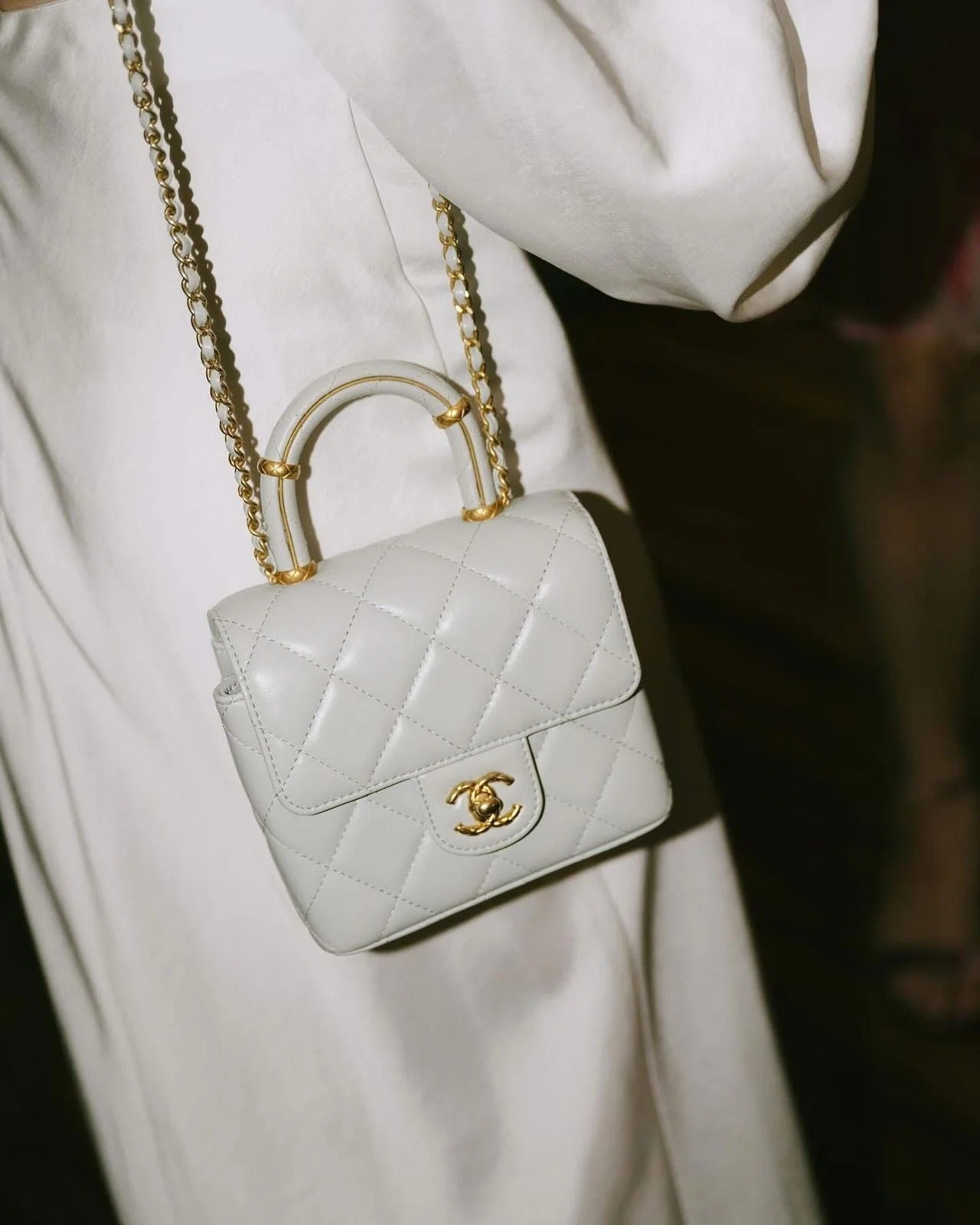 CHANEL Mini Square Top Handle Flap