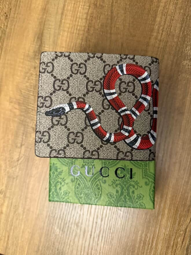 Kingsnake Gucci Small Leather Wallet for Men