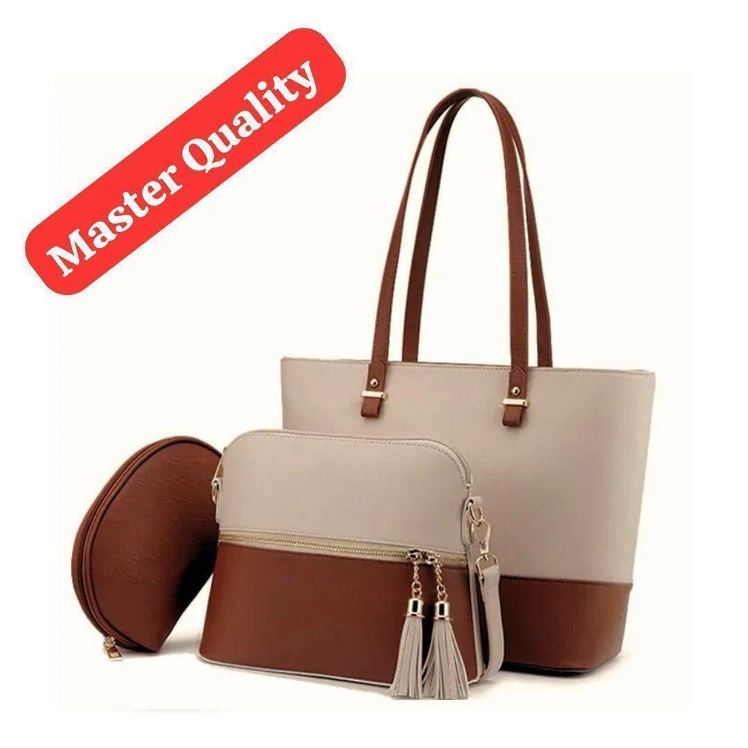Stylish Girl's Hand Bag Set - 3 Pcs