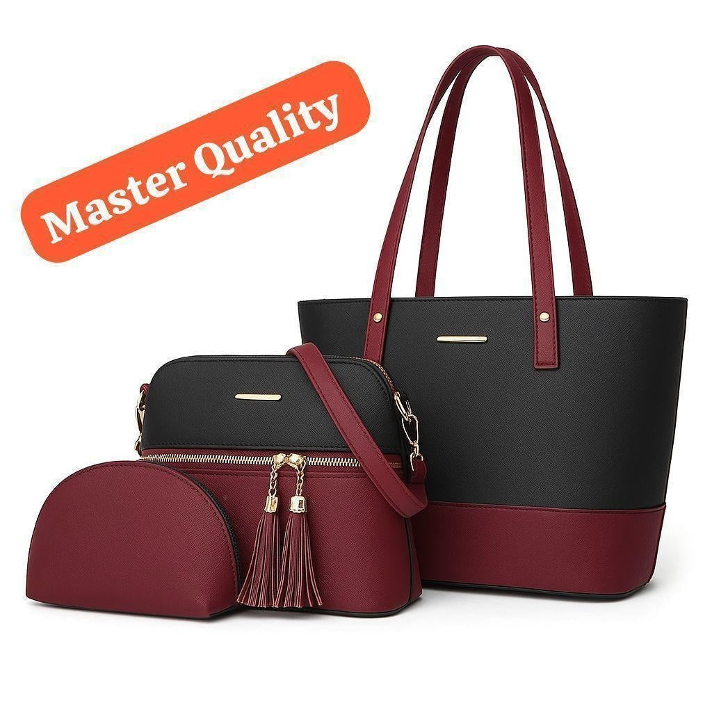 Stylish Girl's Hand Bag Set - 3 Pcs
