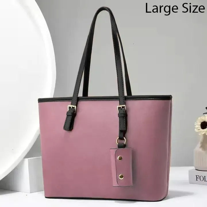 Women's PU Leather Plain Shoulder Bag  1 Pcs Large size