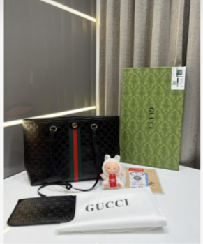 Gucci Ophidia GG Black Tote Bag Set