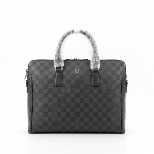 Premium Black Monogram Laptop & Handbag