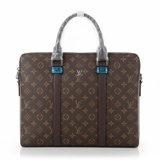 Premium Black Monogram Laptop & Handbag