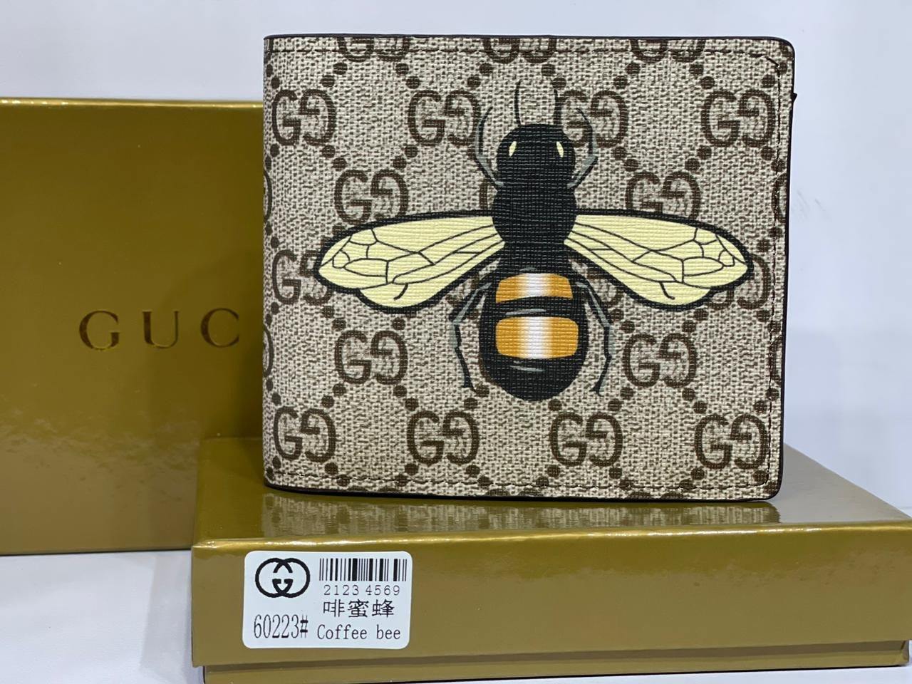 Gucci Small Leather Bee Wallet