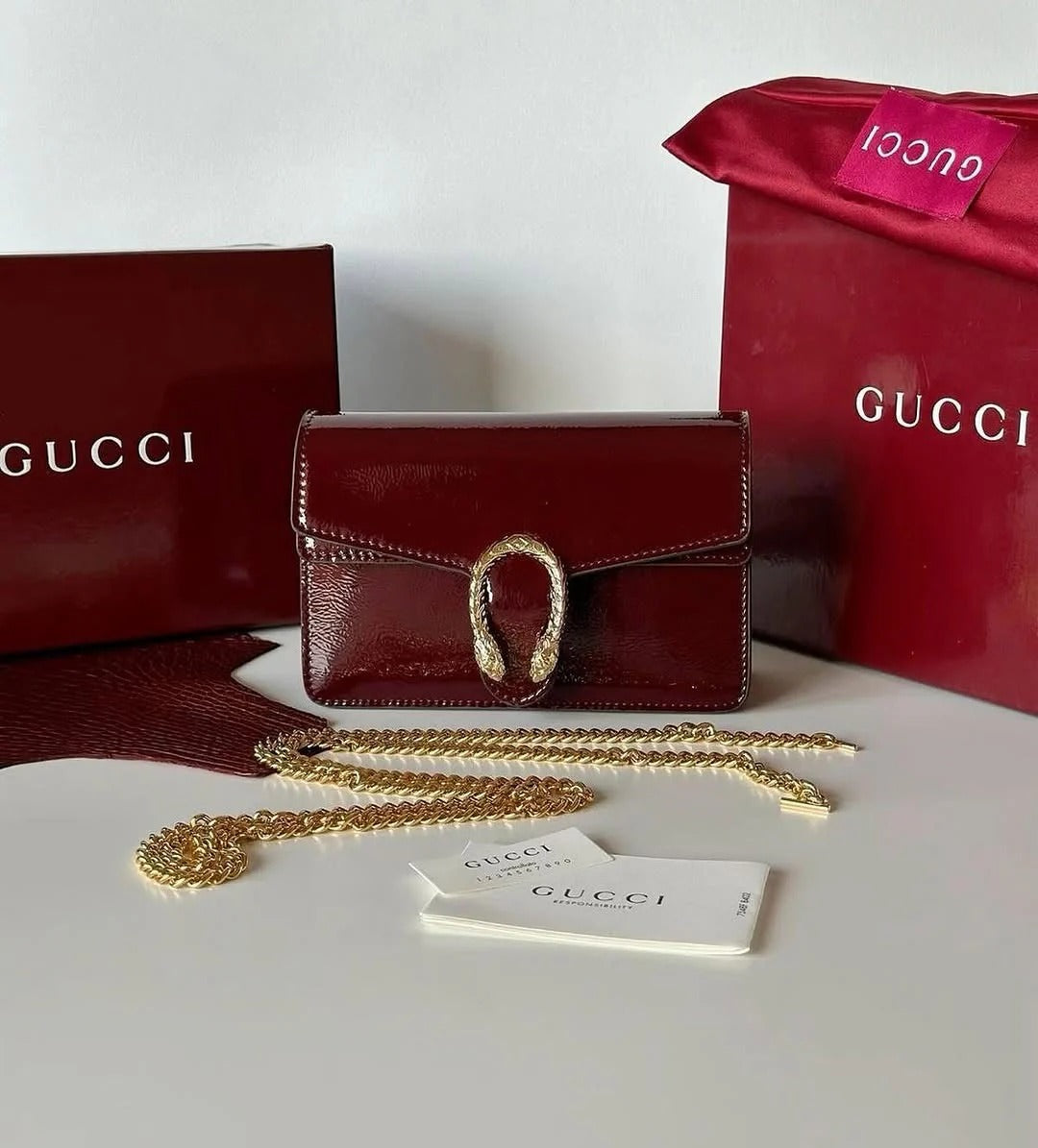 GUCCI GG Marmont Shoulder Bag (Mahroon)