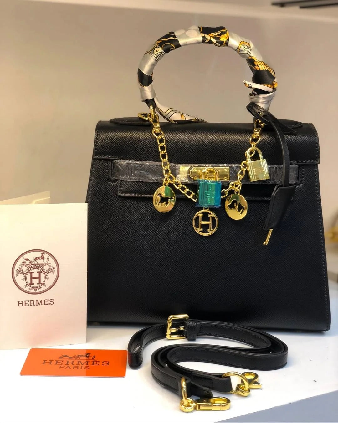 Hermes Kelly 25 Handbag Black