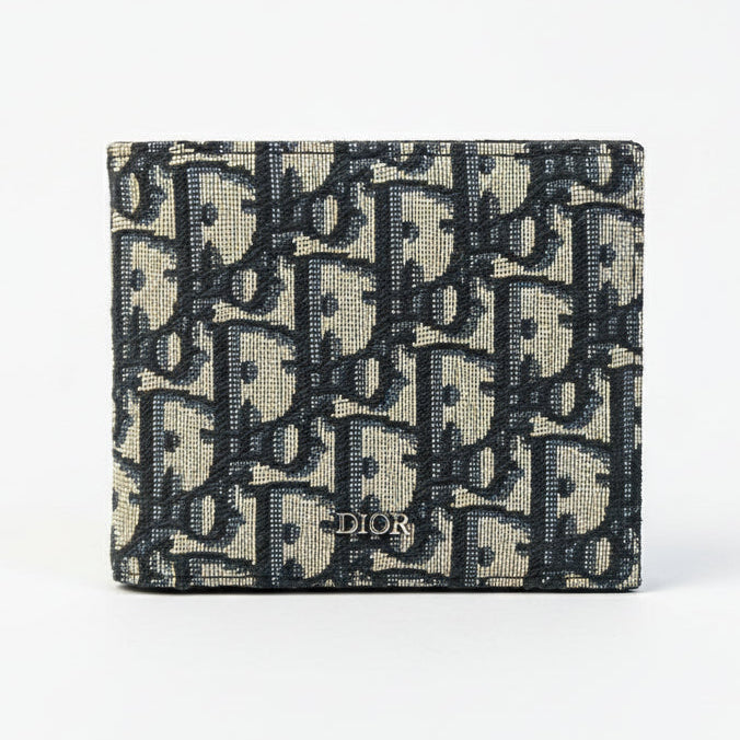 Designer Oblique Jacquard Wallet Blue