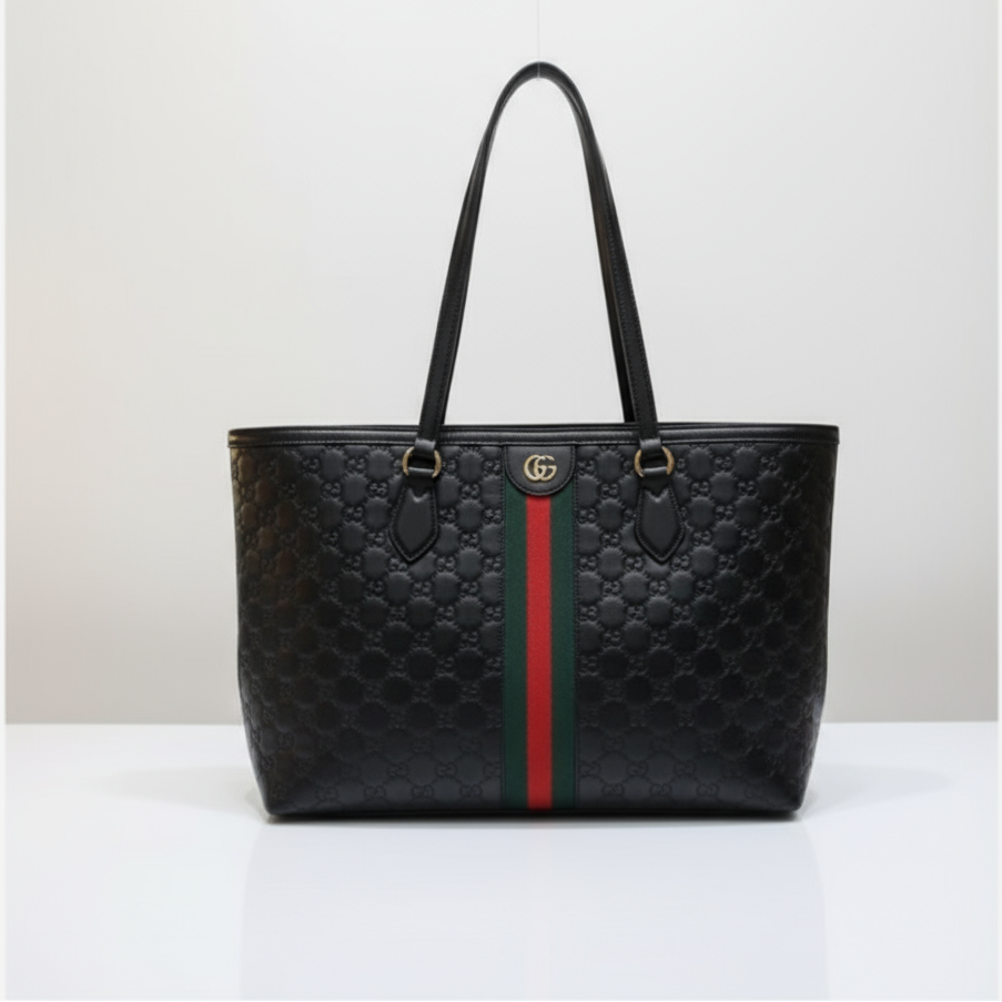Gucci Ophidia GG Black Tote Bag Set