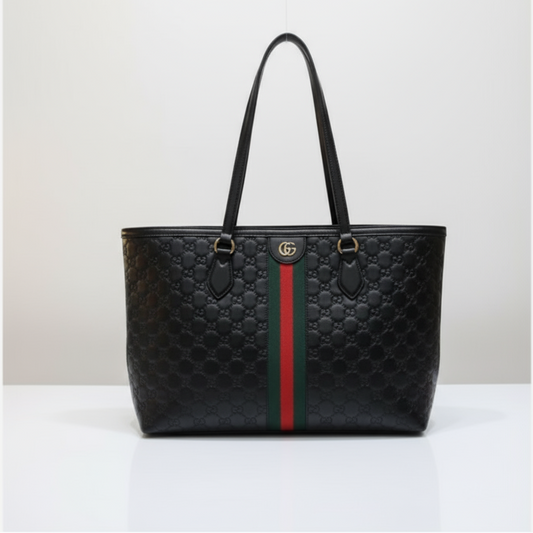 Gucci Ophidia GG Black Tote Bag Set