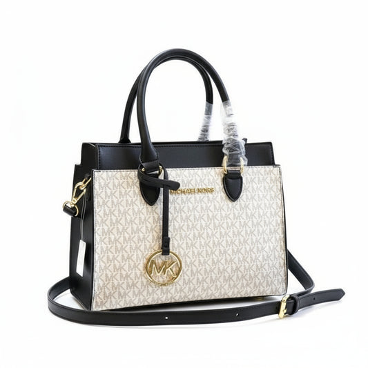 Michael Kors Mercer Hand Bag in Plain White Black