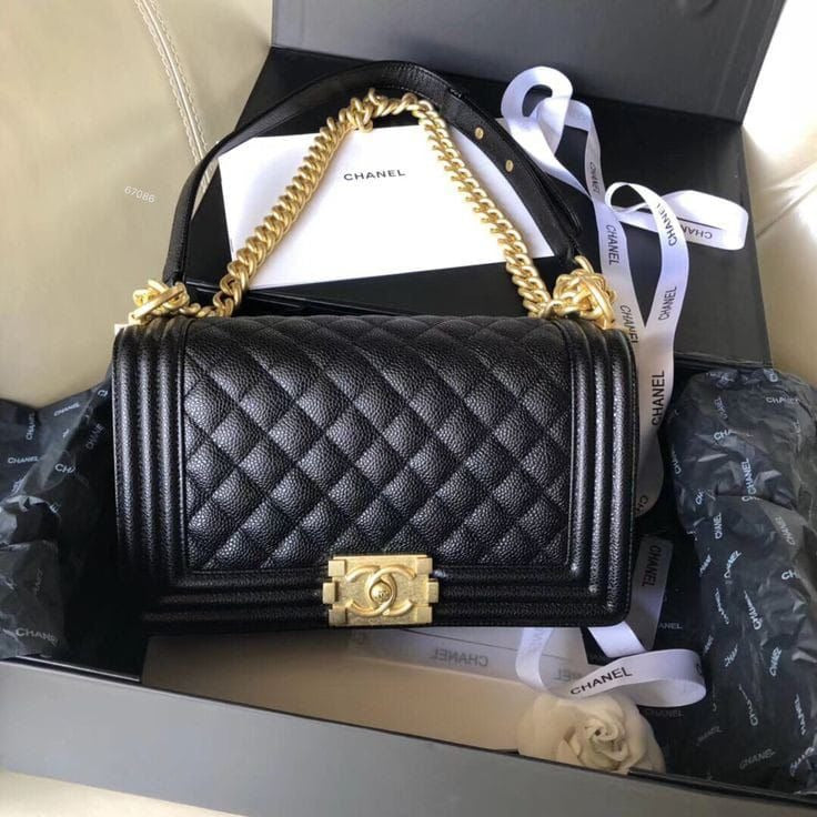 CHANEL Boy Quilted Leather Shoulder Bag