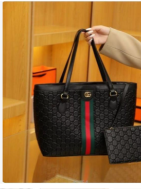 Gucci Ophidia GG Black Tote Bag Set