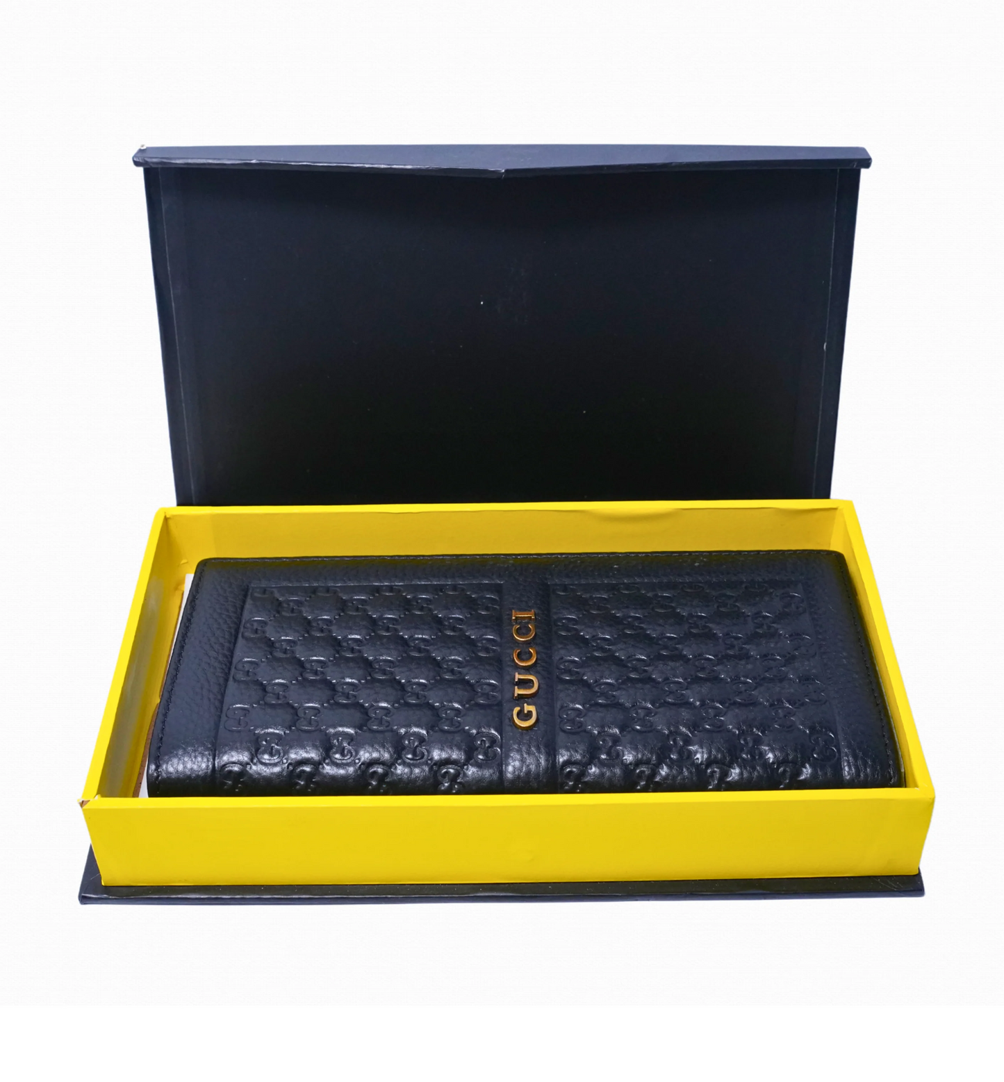 Premium Long Wallet Embossed Black For Men