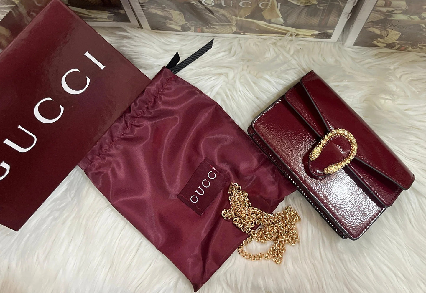 GUCCI GG Marmont Shoulder Bag (Mahroon)