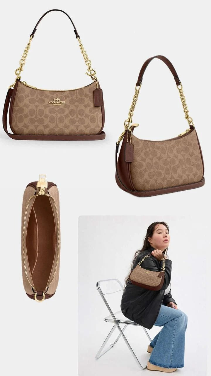 Coach Teri Shoulder Bag (Brown)