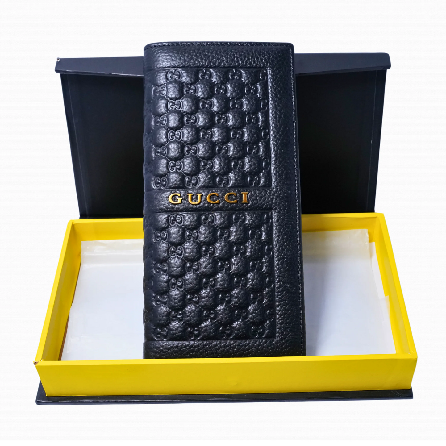 Premium Long Wallet Embossed Black For Men