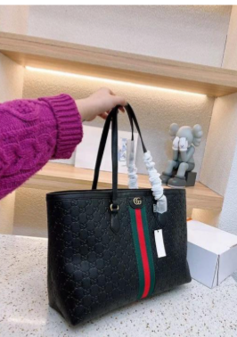 Gucci Ophidia GG Black Tote Bag Set