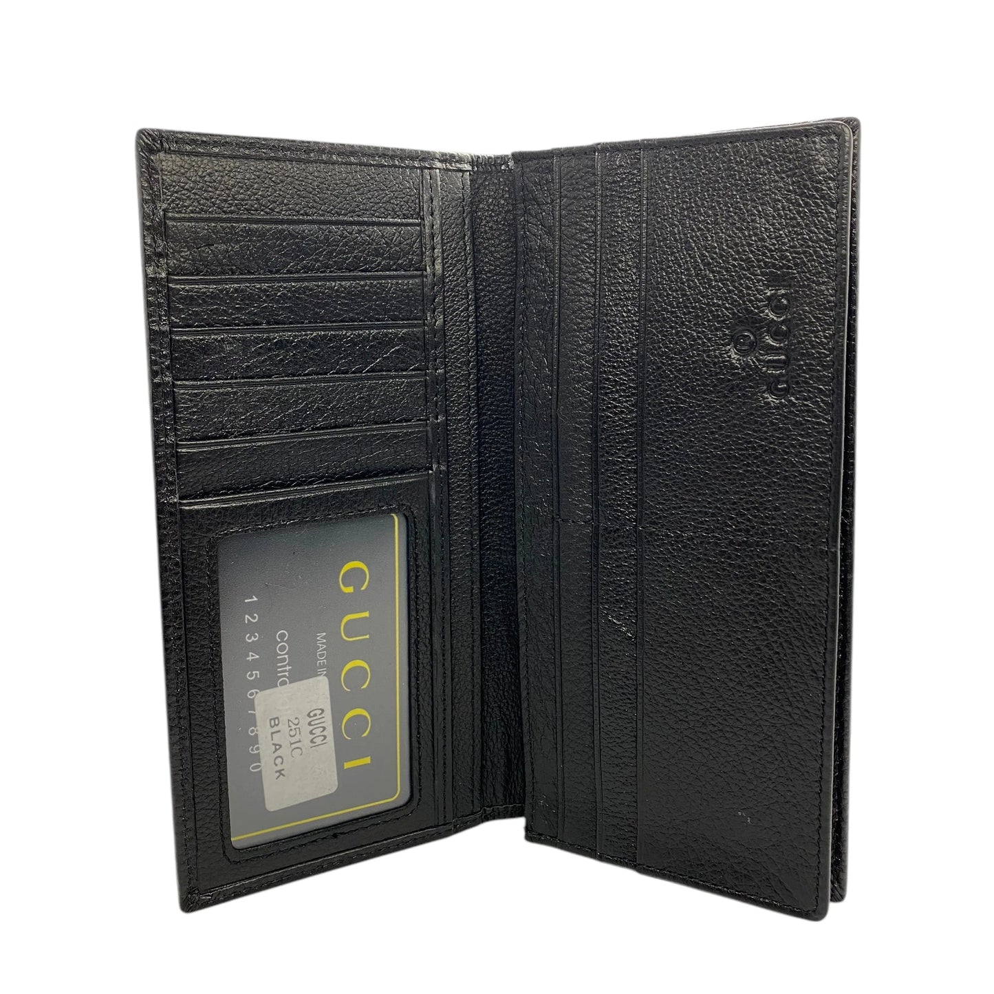 Designer Long Wallet Leather Black