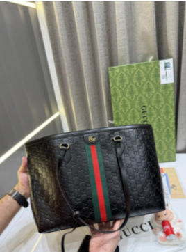 Gucci Ophidia GG Black Tote Bag Set