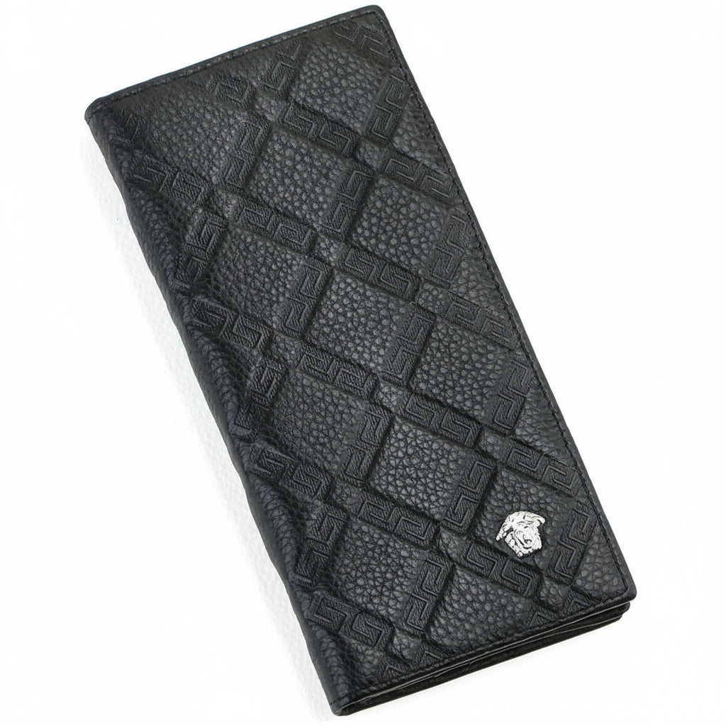 Versace Long Wallet Black Leather For Men