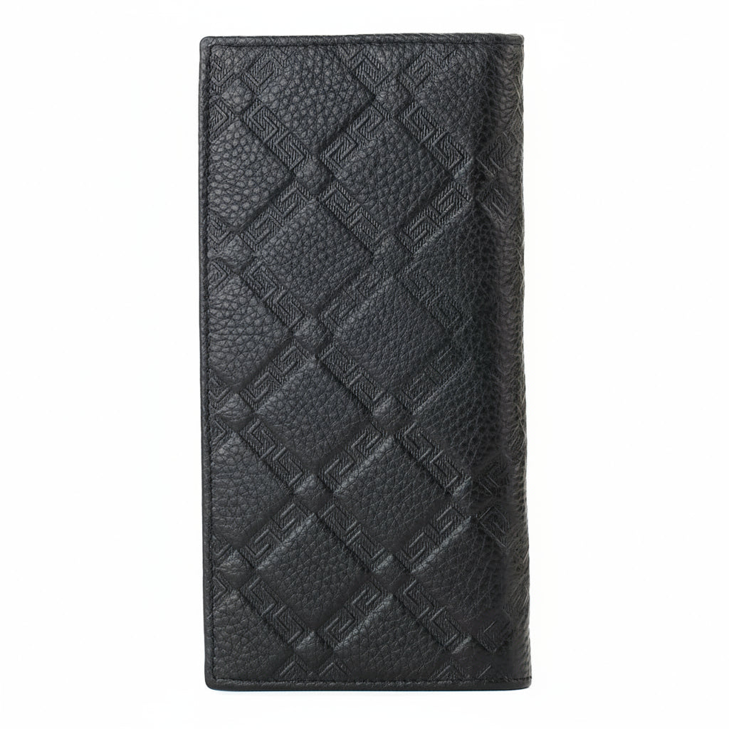 Versace Long Wallet Black Leather For Men