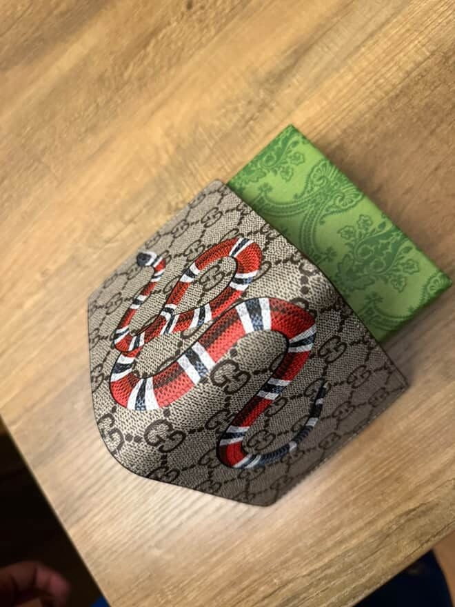 Kingsnake Gucci Small Leather Wallet for Men