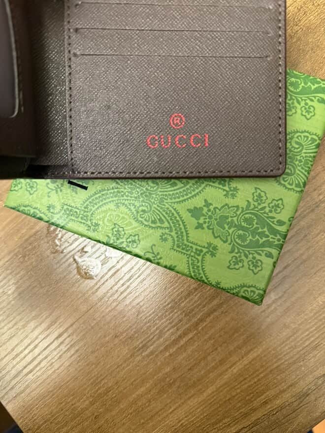 Kingsnake Gucci Small Leather Wallet for Men