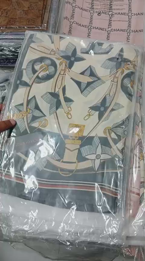 Luxury Monogram Printed Stoles for Women