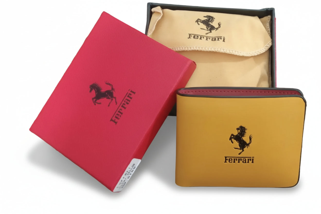 Designer Ferrari Yellow Wallet