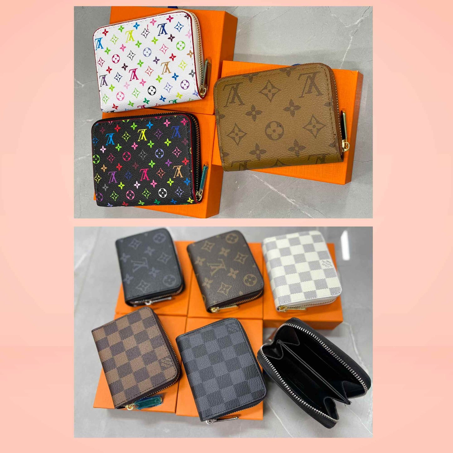 Branded Zip-Around Compact Wallet
